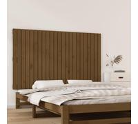 vidaXL Cabecero cama pared madera maciza pino marrón miel 147x3x90 cm