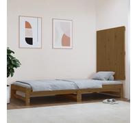 vidaXL Cabecero cama pared madera maciza pino marrón miel 82,5x3x90 cm
