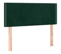 vidaXL Cabecero Cama Tapizado Antimancha Acolchado Protector Cubierto Elástico Prueba Polvo Funda de Terciopelo Verde Oscuro 100x5x78/88 cm