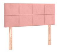 vidaXL Cabecero Cama Tapizado Antimancha Acolchado Protector Cubierto Elástico Prueba Polvo Funda Dormitorio de Terciopelo Rosa 90x5x78/88 cm