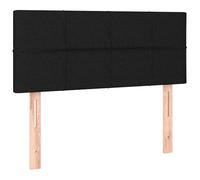 vidaXL Cabecero Cama Tapizado Antimancha Acolchado Protector Cubierto Elástico Prueba Polvo Funda Dormitorio de Tela Negro 100x5x78/88 cm
