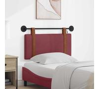 vidaXL Cabecero colgante Con luz LED Rojo vino PU antiguo