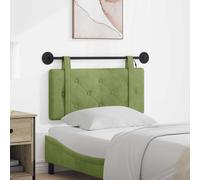 vidaXL Cabecero colgante Con luz LED Verde claro Terciopelo