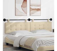 vidaXL Cabecero colgante Crema tela