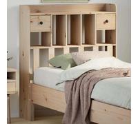 vidaXL Cabecero con almacenaje 90 cm Madera maciza de pino