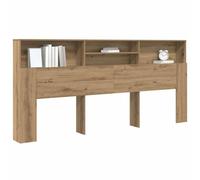 vidaXL Cabecero con Armario Roble Artesanal 220 x 19 x 101,5 cm, Cabecero Moderno para Ahorrar Espacio, Estructura de Madera, diseño Minimalista para organizar eficientemente