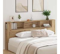 vidaXL Cabecero con Armario Roble Artesanal 220 x 18,5 x 102,5 cm, Esenciales para el Dormitorio, cabecero Moderno, soluciones Decorativas, Muebles montados en Pared para Ahorrar Espacio