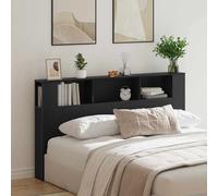 vidaXL Cabecero con armario Roble Negro 180 x 18,5 x 102,5 cm