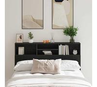 vidaXL Cabecero con armario Roble Negro 160 x 19 x 103,5 cm Moderno minimalista