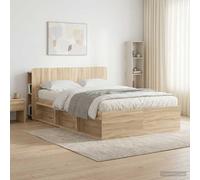 vidaXL Cabecero con armario Sonoma Madera de Ingeniería