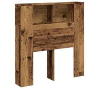 vidaXL Cabecero con cajón librería para cama, madera multicapa 100 x 19 x 104,5 cm