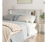 vidaXL Cabecero con estantes, blanco, 200x19x103,5 cm - Cabecero-mueble - Cabeceros-muebles - Mesita de noche - Armario de dormitorio