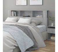vidaXL Cabecero con estantes, color gris Sonoma, 200x18,5x104,5 cm - Mueble cabecero - Armarios para cabecero - Mesita de noche - Armario de dormitorio