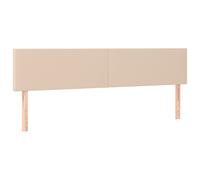 vidaXL Cabecero con LED cuero sintético color capuchino 200x5x78/88 cm