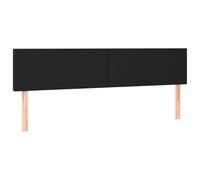vidaXL Cabecero con LED cuero sintético negro 160x5x78/88 cm
