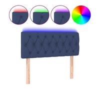 Vidaxl cabecero con led de tela azul 100x7x78/88 cm