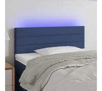 vidaXL Cabecero con LED de tela azul 90x5x78/88 cm