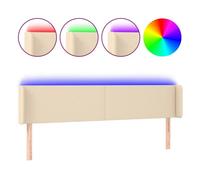 Vidaxl cabecero con led de tela crema 183x16x78/88 cm