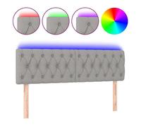 Vidaxl cabecero con led de tela gris claro 144x7x78/88 cm