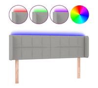 Vidaxl cabecero con led de tela gris claro 147x16x78/88 cm
