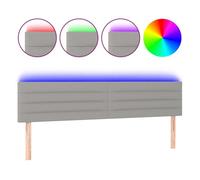 Vidaxl cabecero con led de tela gris claro 180x5x78/88 cm
