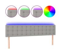 Vidaxl cabecero con led de tela gris claro 200x5x78/88 cm