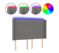Vidaxl cabecero con led de tela gris oscuro 147x16x118/128 cm