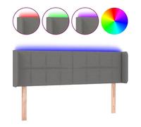 Vidaxl cabecero con led de tela gris oscuro 147x16x78/88 cm