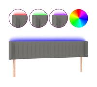 Vidaxl cabecero con led de tela gris oscuro 183x16x78/88 cm