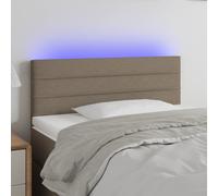 vidaXL Cabecero con LED de tela gris taupe 100x5x78/88 cm