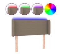 Vidaxl cabecero con led de tela gris taupe 103x16x78/88 cm