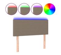 Vidaxl cabecero con led de tela gris taupe 90x5x78/88 cm
