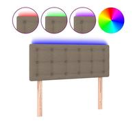 Vidaxl cabecero con led de tela gris taupe 90x5x78/88 cm