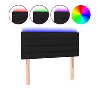 Vidaxl cabecero con led de tela negro 100x5x78/88 cm