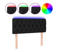 Vidaxl cabecero con led de tela negro 90x7x78/88 cm