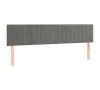 vidaXL Cabecero con LED de terciopelo gris claro 160x5x78/88 cm