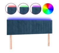vidaXL Cabecero tapizado con LED de terciopelo marrón oscuro 144x5x78/88 cm