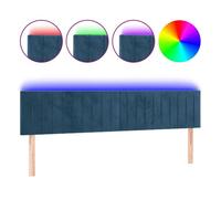 vidaXL Cabecero tapizado con LED terciopelo marrón oscuro 160x5x78/88 cm