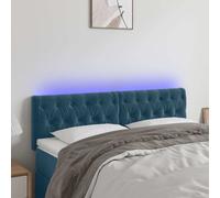 vidaXL Cabecero con LED de terciopelo marrón oscuro 160x7x78/88 cm