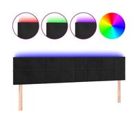 Vidaxl cabecero con led de terciopelo negro 160x5x78/88 cm