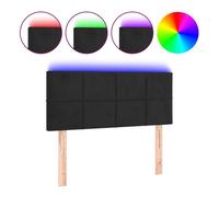 Vidaxl cabecero con led de terciopelo negro 90x5x78/88 cm