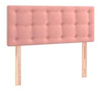 vidaXL Cabecero con LED de Terciopelo Rosa 100x5x78/88 cm