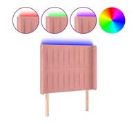 Vidaxl cabecero con led de terciopelo rosa 103x16x118/128 cm