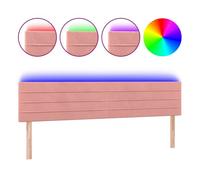 vidaXL Cabecero tapizado con LED terciopelo rosa 180x5x78/88 cm