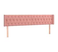 vidaXL Cabecero con LED de terciopelo rosa 203x16x78/88 cm