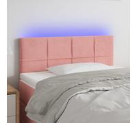 vidaXL Cabecero con LED de terciopelo rosa 80x5x78/88 cm