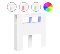 Vidaxl cabecero con led madera de ingeniería blanco 100x18,5x103,5 cm