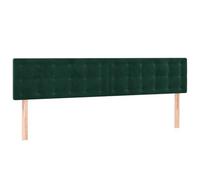 vidaXL Cabecero tapizado con LED Terciopelo verde oscuro 180x5x78/88 cm