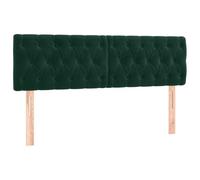 vidaXL Cabecero con Luces LED Cabecero de Cama Cabezal Tapizado para Cama de Matrimonio Mueble Dormitorio Interior Terciopelo Gris Oscuro 160x7x78/88 cm