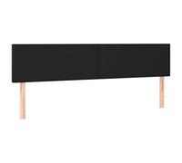 vidaXL Cabecero con Luces LED Cabecero de Cama Cabezal Tapizado para Cama de Matrimonio Mueble Dormitorio Interior Cuero Sintético Negro 180x5x78/88 cm
